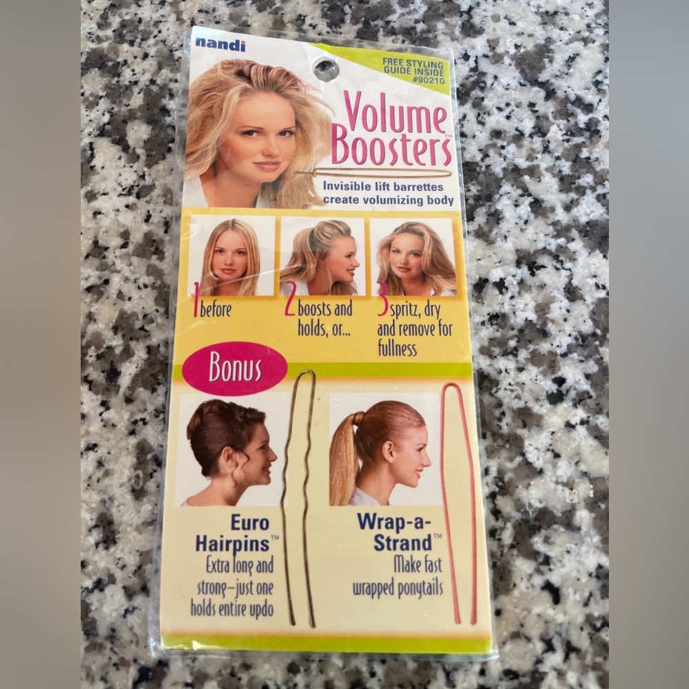 Volume Boosters Hair Accessories - Gold and Red